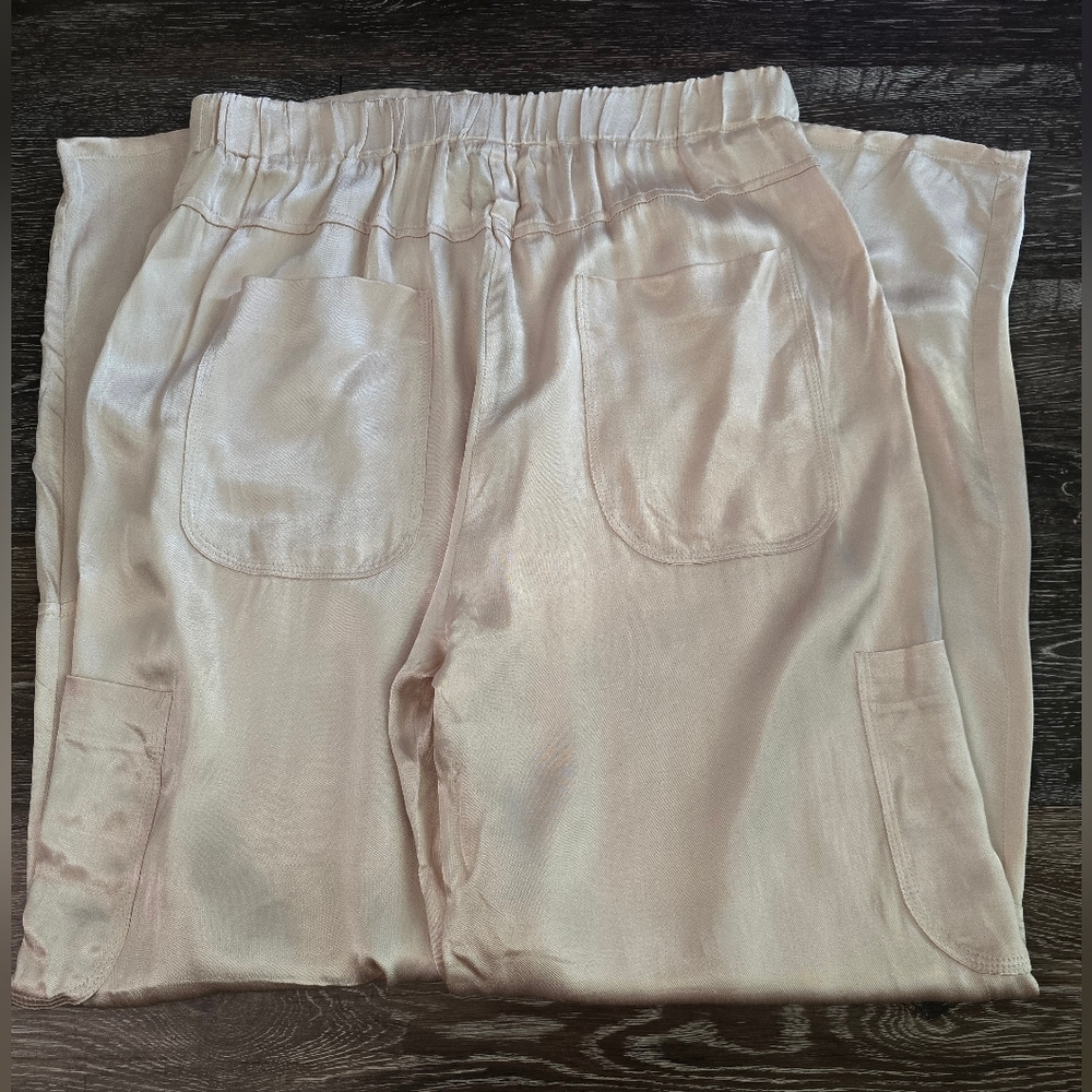 Central Park West rose gold Wide Leg Pants with High Waist Design size L - Picture 13 of 15